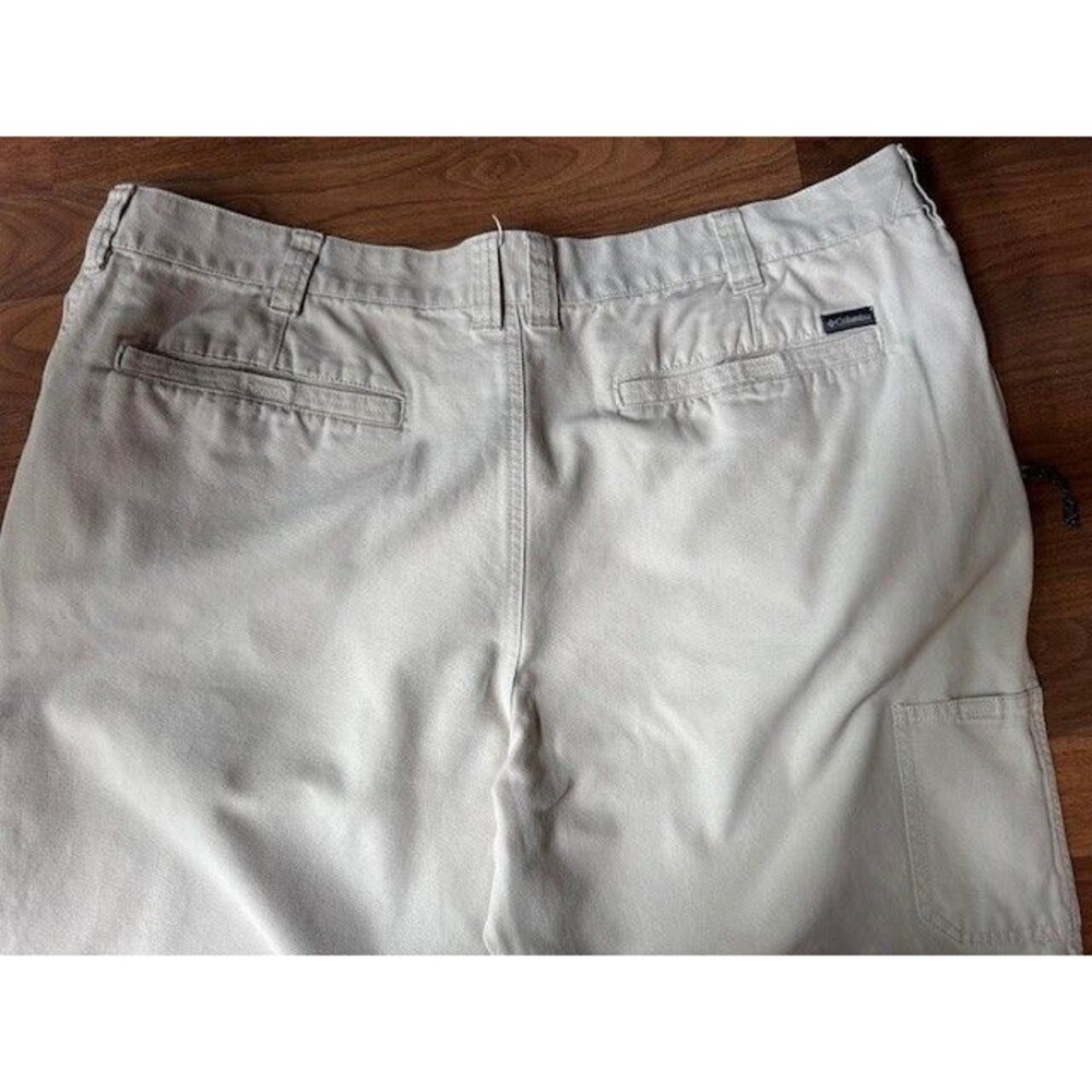 Columbia Mens 6 Pocket Pants Chino Canvas 44 X 34 Tan Outdoor Hiking - Picture 8 of 9
